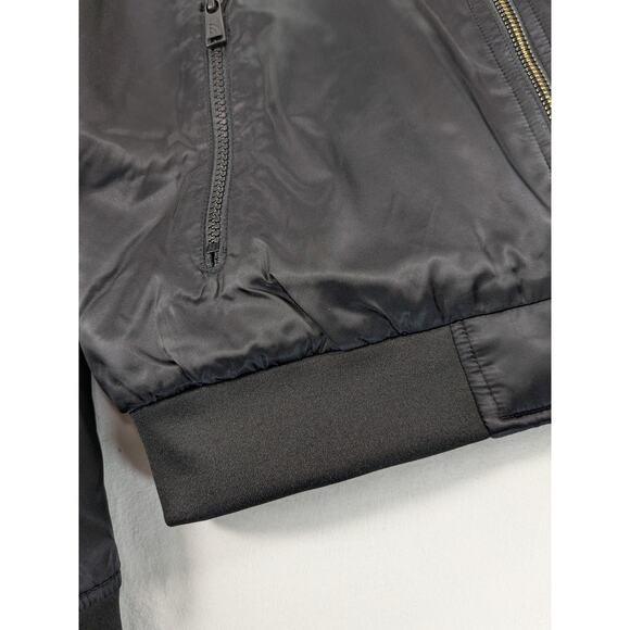 North Face Bomber Jacket Women S Black Athleisure Preppy Stylish Cozy Outerwear - Picture 5 of 12